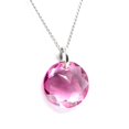 thumbnail image 3 of Juego de aretes y cadena ZVEZDA con dije corte Classic plata mexicana ley .925 Rosa, 3 of 5