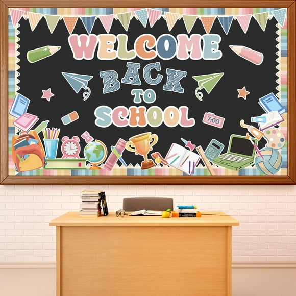 Set de tablones de anuncios Justforjoyful Boho Welcome Back to School