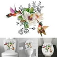 thumbnail image 2 of Birds Flowers Toilet Lid Decal Commode Sticker for Bathroom Decorative Flower Sticker Decoration Public Toilet Sticker, 2 of 8