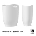 thumbnail image 5 of Umbra 2.4 gal Harlo Plastic Slim Open Top Bathroom Trash Can, White, 5 of 12