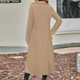 thumbnail image 4 of Women's Elegant Business Wool Coat Double Breasted Winter Long Trench Coats 2025 Trendy Long Sleeve Outerwear, 4 of 8