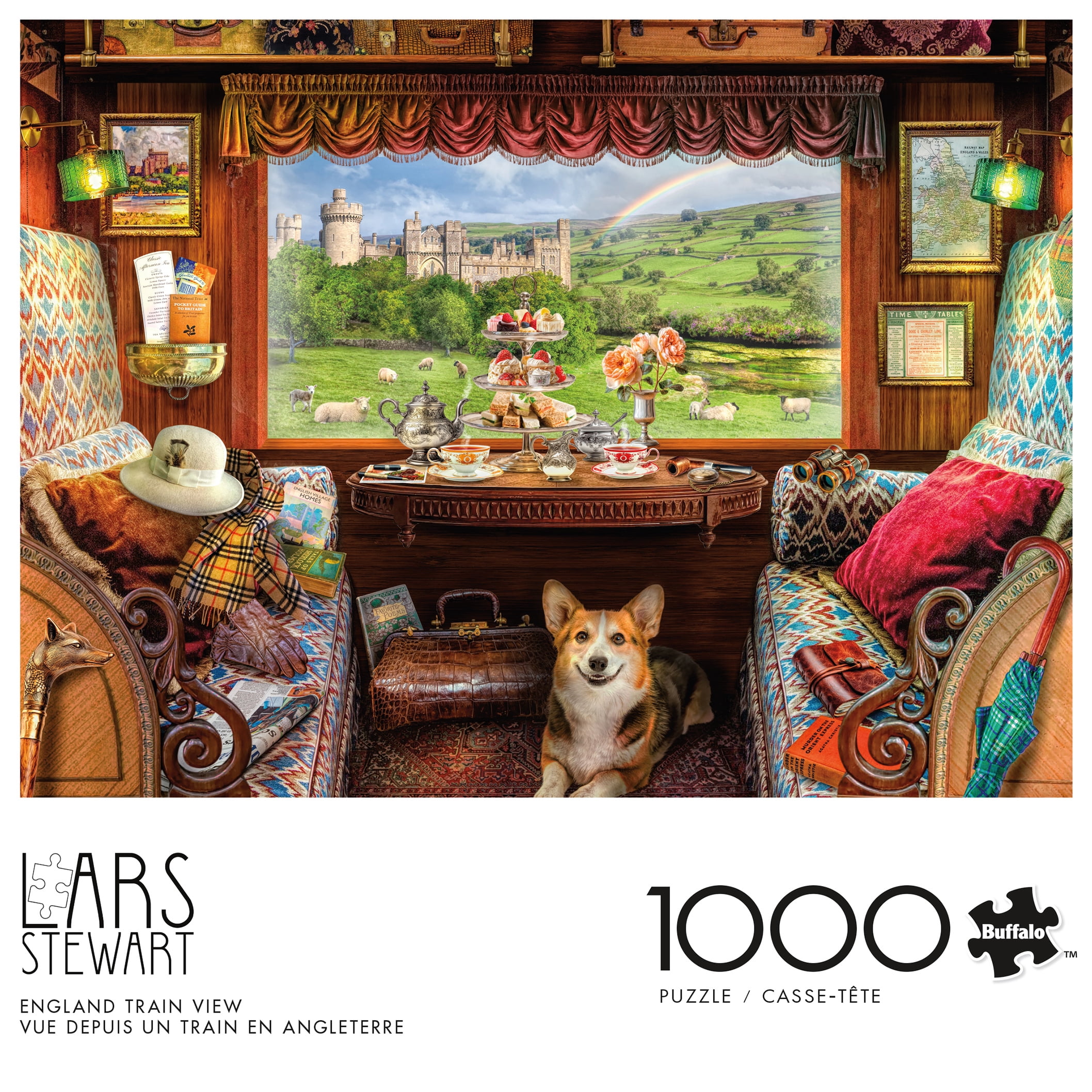 Buffalo Games Lars Stewart England Train View 1000-Piece Interlocking Jigsaw Puzzle for Adults Ages 14+