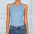 thumbnail image 2 of NIEWTR Womens Tank Tops Summer Sleeveless U Neck Ribbed Knit Basic Slim Going out Cami Tee Shirts(Z1-Light Blue,S), 2 of 7