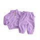thumbnail image 1 of Gibobby Conjunto de sudadera para niña Niños bebé ropa Unisex sólido chándal cálido polar pulóver Tops pantalones conjunto Otoño Invierno prendas de vestir trajes(Morado, 3-6 Meses), 1 of 2