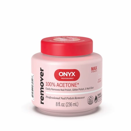 ONYX Professional 100% Acetone* Nail Polish Remover Jar 8 fl oz
