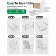 thumbnail image 5 of WINSOON All-Weather HDPE Adirondack Chair, Folding Design, Wide Seat with Cup Holder for Garden, Yard & Patio,Navy, 5 of 5