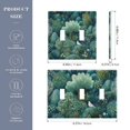 thumbnail image 2 of Yayeee Toggle Light Switch Wall Plate 3-Gang 6.37"x4.48" Decorative Outlet Cover, Green Forest Pattern, 2 of 7