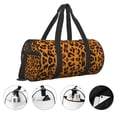 thumbnail image 5 of ZICANCN Orange Leopard Skin Texture Travel Duffle Bag, Sports Tote Gym Bag Weekenders Bags for Women Men, 5 of 8