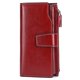 thumbnail image 5 of ZHAOCHENG Cartera de cuero para mujer, con bloqueo RFID, tarjetero, monedero para mujer con bolsillo con cremallera, color rojo, 5 of 5