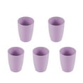 thumbnail image 2 of 5Pcs Small Drinking Tumblers Set, Unbreakable Reusable Wheat Straw Cups for Camping Party, Durable Bathroom Toothbrush Cups, for Beverage Ice Tea, Dishwasher Safe, 2 of 6