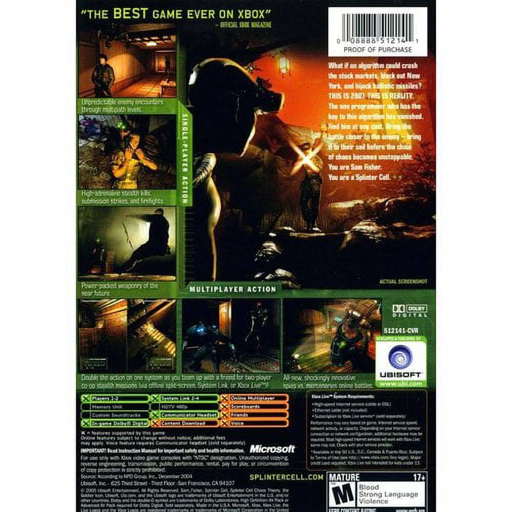 Tom Clancy's Splinter Cell: Chaos Theory Xbox 360 Box Art Cover by  MuffinKiller