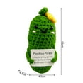 thumbnail image 6 of Homerr Cute Crochet Pickle Ornament Funny Knitted Cucumber Ornament Knitted Crochet Pickle Ornament Cartoon Design with Positive Words, Cute and Inspirational, 6 of 10