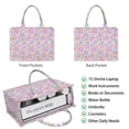 thumbnail image 2 of Large Capacity Tote Bag,Colorful Cartoon Unicorn Pattern Handbag Fashion Luxury Tote Bag,15.7"x13"x 5.1" Inches,Laptop Compatible, 2 of 6