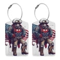 thumbnail image 3 of Cauagu Cool Patriotic Buffalo Cowboy Print Luggage Tags,Leather Luggage Tags for Suitcases Personalized Travel Tag Privacy Protection Bag Tags Travel Essentials-4 PCS, 3 of 5