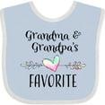 thumbnail image 3 of Inktastic Grandma and Grandpas Favorite Heart Grandchild Boys or Girls Baby Bib, 3 of 4