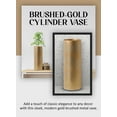 thumbnail image 6 of Serene Spaces Living Brushed-Gold Cylinder Vase, 5" Tall & 14" Diameter, 6 of 6