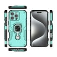 thumbnail image 3 of Phone Case for iPhone 15 Pro with 360° Rotating Ring Holder Stand, Hybrid Shockproof Cover for iPhone 15 Pro, Luxury Slim Fit Lightweight Drop Protective Rugged for Women Men, Green, 3 of 8