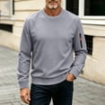 thumbnail image 6 of Thousandth Men's Zipper Pocket Sweatshirt Trendy Athletic Crewneck Top Functional Long Sleeve Pullover with Utility Sleeve, 6 of 10