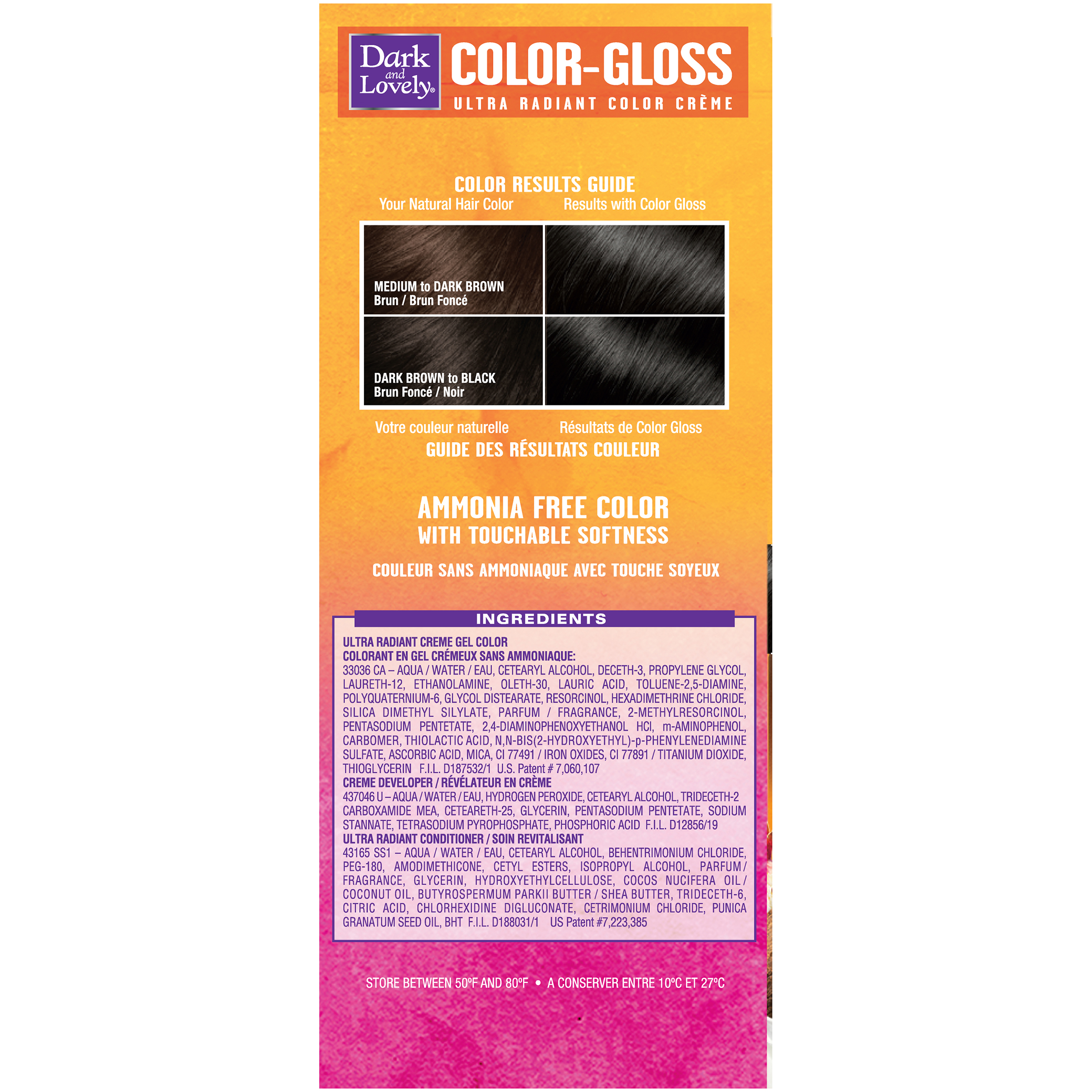 SoftSheen-Carson Dark and Lovely Color-Gloss Ultra Radiant Hair Color Creme, Ammonia Free Hair Dye, with Coconut Oil and Argan Oil