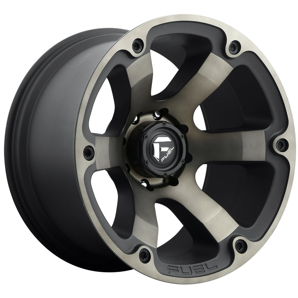 Fuel beast 17x9 6x139.7 19et 106.10mm matte black double dark tint