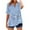 Style 1, variant on GERsome Womens Button V Neck T Shirts Rolled Short Sleeve Loose Fit Casual Summer Floral Tee Shirts, Sizes S-2XL