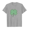 thumbnail image 2 of Felirenzacia Women's St. Patrick's Day Heart Shamrock Graphic T-Shirt Casual Crew Neck Short Sleeve Tee Gray,S, 2 of 5
