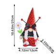 thumbnail image 2 of Halloween Ladybug Faceless Doll Plush Toy Home Decoration Red Cloth Material For Table Shelf Fireplace Mantle Decor Red, 2 of 6