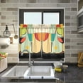 thumbnail image 3 of Yayeee Kitchen Curtains Tier Pair Light Filtering 27"x36" Rod Pocket Short Cafe Window Panel, Modern Glass, 3 of 6