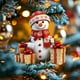 thumbnail image 5 of Snowman Car Decoration, Hanging Snowman Decoration, Flat Gift Snowman, Christmas Tree Decoration, Outdoor Hanging Decoration, Foldable Snowman, Metal Frame, For Office, Snowman Wall Hanging,, 5 of 8