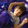 thumbnail image 2 of PiccoCasa Soft Polyester 4-Piece Galaxy Bed Sheets Bedding Set Queen Purple, 2 of 6