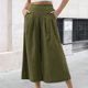 thumbnail image 3 of Pantalón capris con bolsillo para mujer pantalón suelto y fluido cómodo pantalón palazzo ropa diaria, 3 of 8