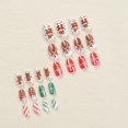 thumbnail image 3 of Uñas postizas navideñas MACHAO con diseño de hombre de jengibre copo de nieve árbol de Navidad 24 piezas, 3 of 5