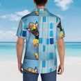 thumbnail image 6 of Easygdp Prague Ratter Dog in Bathtub Men's Hawaiian Shirts Print Lapel Short Sleeve for Beach, vacation, party, casual occasions - Small, 6 of 9