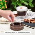thumbnail image 4 of Crystalia Round Copper Ashtray – Traditional Decorative Metal Ash Tray for Home, Office, Restaurants (Copper), 4 of 6