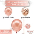 thumbnail image 4 of Rose Gold 17 Balloon Numbers Set - Big 32 Inch | Rose Gold 17 Balloons with Confetti Balloons | 17th Birthday Decorations for Girls | Number Balloons for Happy Anniversary Decorations Supplies, 4 of 6