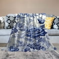 thumbnail image 2 of JEUXUS Flower Butterfly Pattern Flannel Blanket Gifts for All Seasons 60x80in, 2 of 6