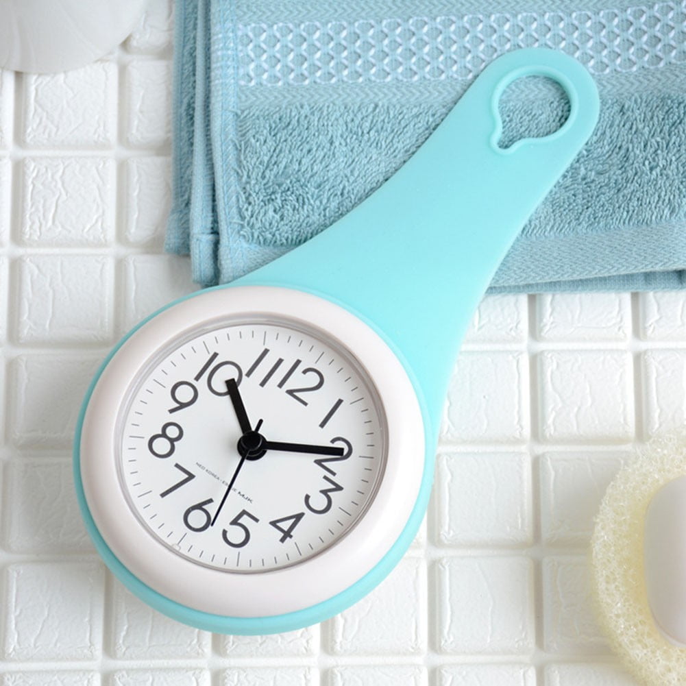 Waterproof Bathroom Wall Clock Digital Silent Shower Clock Small Decorative Clock Easy to Read Easy to Hang Battery Powered
