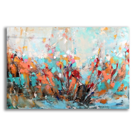 Epic Art 'Abstract Garden' by Christov Art, Acrylic Glass Wall Art, 24"x16"