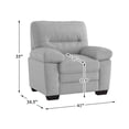 thumbnail image 7 of Pemberly Row Textured Chair in Gray, 7 of 7