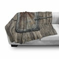 thumbnail image 3 of Rustic Soft Flannel Fleece Blanket, Wooden Tree Planks with Old and Rusty Two Angled Boat Door Image Artwork Print, Cozy Plush for Indoor and Outdoor Use, 50" x 60", Brown and Grey, by Ambesonne, 3 of 6