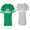 Men Green / Women Heather, variant on Prince & Princess Matching Couple Cotton Jerseys (Men Green / Women Black) (Men S / Women S)