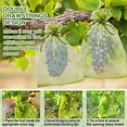 thumbnail image 3 of Fuebueo Garden Netting Clearacne Fruit Protection Bags 100 Pcs Green Fruit Netting Cover Bags Drawstring Mesh Fruit Protectors Pest Barrier for Plant Fruit Flower Veggies Garden - Large, 3 of 8