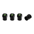 thumbnail image 1 of 4 Pcs Tapones de Vástago de Válvula de Neumático con Patrón de Dedo para Cubiertas de Válvula de Neumático de Coche Decorativas de Aleación de Aluminio Goma Negra Verde 8x12mm, 1 of 1