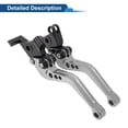 thumbnail image 6 of Unique Bargains Short Brake Clutch Levers for Aprilia ETV1000 02-07 Adjustable Motorcycle Handlebar Brake Lever T6 6061 Aluminum Alloy Silver Tone Handle Black End, 6 of 7