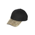 thumbnail image 1 of Studded Bill Baseball Cap - Black/Gold, 1 of 1