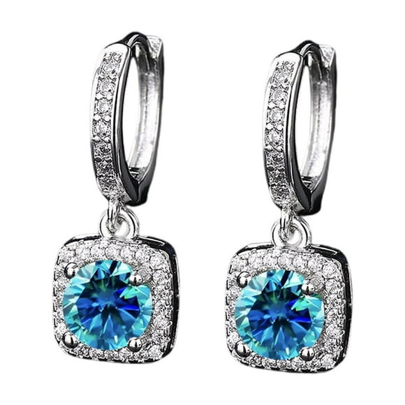 Stainless Steel Gold Hoop Earrings Tiny Screw Back Cartilage Earring Fashion Square Bag Imitation Moissanite Silver Earrings Hypoallergenic Creative Drop Earrings Jewelry Gifts Clearance Sale