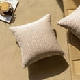 thumbnail image 4 of Pillow Covers 18x18, MANGATA CASA Set of 2 Throw Pillows Chenille Pillow Covers Fully Dyed Solid Color Cozy Soft Square Pillowcase for Farmhouse Home Decor Nude, 4 of 6