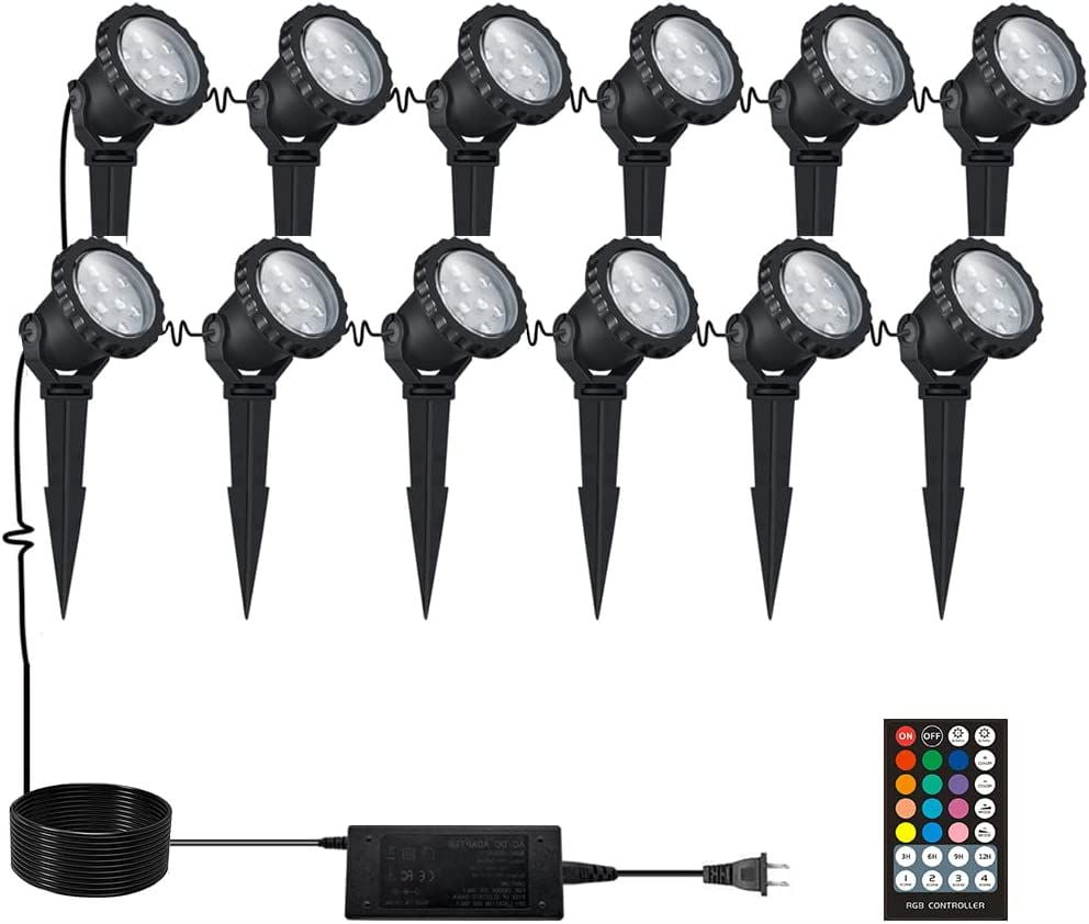 VOCOCIDOL Color Changing LED Landscape Lights 36W Landscape Lighting