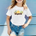 thumbnail image 2 of TZEWGL T-Shirts For Infnat Short Sleeve Crew Neck Monthly Word Prints Clothes For Toddlers size 3-4T, 2 of 4