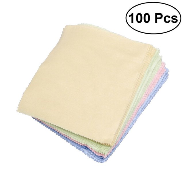 EASTIN 100 Pcs Eyeglasses Microfiber Cleaning Cloth Phone Screen Optical Lens Cleaner Cloth